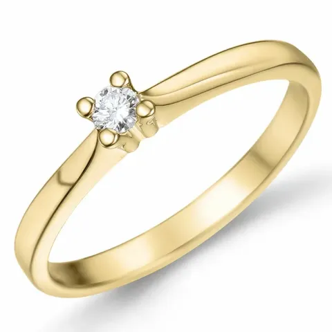 näytepakkaukset timantti solitaire-sormus 14 karaatin kultaa 0,08 ct