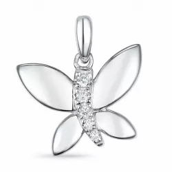 näytepakkaukset perhoset timantti riipus 14 karaatti valkokultaa 0,052 ct